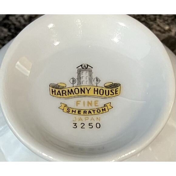 6 Vintage Sheraton Teacups ONLY Harmony House Fine China Sears #3250 - Picture 6 of 6